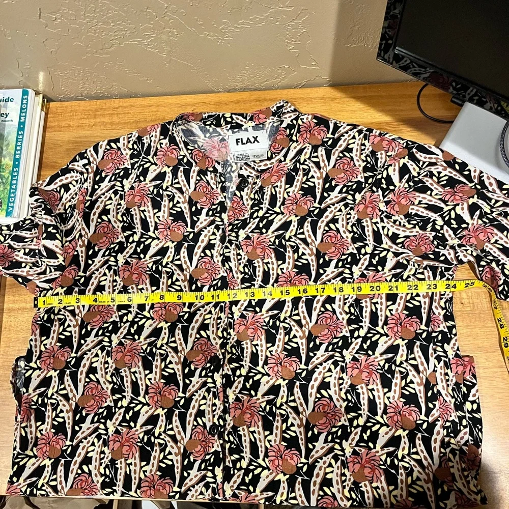 FLAX Printed Tunic Shirt Dress Size Medium - Picture 9 of 10